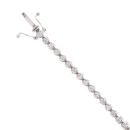 14ct White Gold 2.25ct Brilliant Cut Diamond Tennis Bracelet 6.5"
