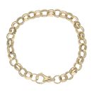 9ct Yellow Gold Patterned Belcher Bracelet 8.5"