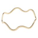 9ct Yellow Gold Wavy Solid Bangle