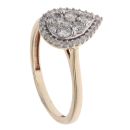 9ct Yellow Gold 0.40ct Brilliant Cut Diamond Cluster Ring