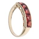 9ct Yellow Gold Orange Sapphire Five Stone Ring