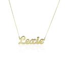 9ct Yellow Gold Personalised Script Nameplate Necklace