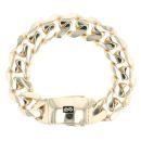 14ct Yellow Gold Monaco Curb Classic Plain Lock Bracelet 8.5"