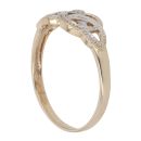 9ct Yellow Gold 0.05ct Diamond Crossover Ring