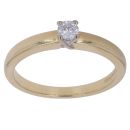 18ct Yellow Gold 0.15ct Brilliant Cut Diamond Solitaire Ring