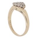 9ct Yellow Gold 0.15ct Diamond Cluster Ring
