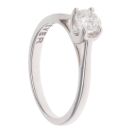 18ct White Gold 0.40ct Flower Cut Diamond Solitaire Ring