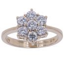9ct Yellow Gold Cubic Zirconia Cluster Ring