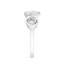 9ct White Gold 2.00ct Lab Grown Diamond Trilogy Ring