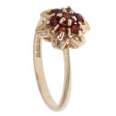9ct Yellow Gold Garnet Cluster Ring