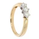 18ct Yellow And White Gold 0.33ct Diamond Trilogy Ring