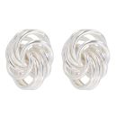 Silver Knot Stud Earrings