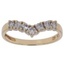 18ct Yellow Gold 0.50ct Brilliant Cut Diamond Wishbone Ring