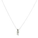 9ct Yellow and White Gold Cubic Zirconia Pendant and Chain 18"