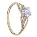 9ct Yellow Gold Cubic Zirconia Single Stone Ring