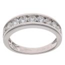 18ct White Gold 1.00ct Brilliant Cut Diamond Half Eternity Ring