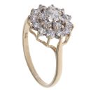9ct Yellow Gold Cubic Zirconia Cluster Ring
