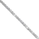 9ct White Gold 3.00ct Lab Grown Diamond Tennis Bracelet 7"