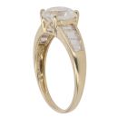 14ct Yellow Gold Cubic Zirconia Single Stone Ring