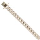 9ct Yellow Gold Cubic Zirconia Curb Bracelet 8"