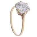 9ct Yellow Gold Cubic Zirconia Single Stone Ring