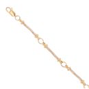 18ct Yellow and White Gold Twist Bar Bracelet 7.5"