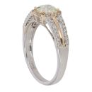 18ct Yellow And White Gold 1.10ct Cushion Diamond Solitaire Ring