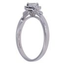 Platinum 0.25ct Brilliant Marquise and Baguette Cut Diamond Cluster Ring
