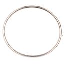 9ct White Gold Plain Hinged Bangle