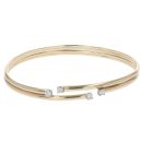 9ct Yellow Gold Cubic Zirconia Double Bangle