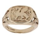 9ct Yellow Gold Welsh Dragon Signet Ring