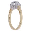 18ct Yellow Gold 1.00ct Diamond Trilogy Ring