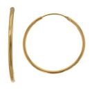 22ct Yellow Gold Plain Hoop Earrings