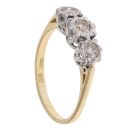 18ct Yellow Gold 0.30ct Brilliant Cut Diamond Trilogy Ring