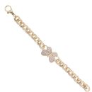 9ct Yellow Gold Cubic Zirconia Butterfly Belcher Bracelet 5.5"