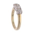18ct Yellow And White Gold 1.71ct Diamond Trilogy Ring