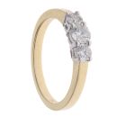 18ct Yellow Gold 0.50ct Brilliant Cut Diamond Graduated Trilogy Ring