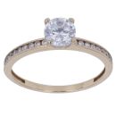 9ct Yellow Gold Cubic Zirconia Solitaire Ring
