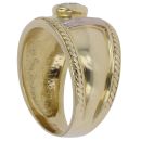 18ct Yellow and White Gold 0.30ct Diamond Signet Ring