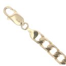 9ct Yellow Gold Square Curb Bracelet 7.5"