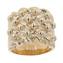 9ct Yellow Gold Heavyweight 4 Row Keeper Ring