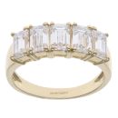 14ct Yellow Gold Cubic Zirconia Five Stone Ring