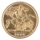 1898 Victoria Old Head UK Half Sovereign Coin