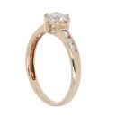 9ct Yellow Gold Cubic Zirconia Solitaire Ring