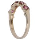 9ct Yellow Gold Pink Topaz Five Stone Ring