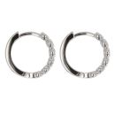 Silver Cubic Zirconia Bubble Hoop Earrings by Icesia