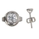 Tiffany & Co Platinum 0.33ct Brilliant Cut Elsa Peretti Diamond Solitaire Stud Earrings