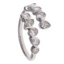 9ct White Gold 0.90ct Mixed Cut Lab Grown Diamond Wrap Ring