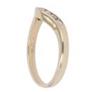 9ct Yellow Gold 0.24ct Brilliant Cut Diamond Wishbone Ring
