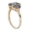9ct Yellow Gold Mystic Topaz Three Stone Ring